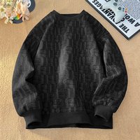  Retro Full Print Sweatshirt Cleanfit Style Round Neck Loose Fit Casual Pullover Spring Autumn Streetwear