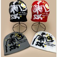 Halloween Hats Skull Moon Jacquard Knitted Hat Warm Spoof Hip Hop Personality Cold Hat Hat