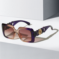 VOOTHOST Fashion Brand Designer Oversized Square Sunglasses Shield Big Frame Cool Ins Sun Glasses Female V0078