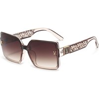 Fashionable Shiny Internet Celebrity Large Frame High End Atmospheric Leisurely High Quality Sunglasses