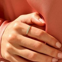 Jewelry Geometric Stackable Ring 925 Sterling Micro Pavé Diamonds Minimalist Elegance