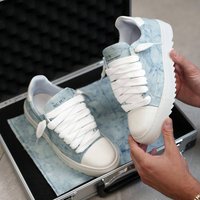 Men's And Women's Ripped Denim Platform Skateboard Shoes Casual Numeris Sports Lace-Up Rubber Sole Black