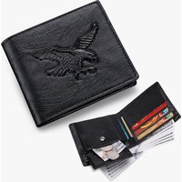 New Men Short Wallet 3D Eagle Relief Pattern Casual Credit Card Coin Wallet