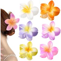 Gradient Color Flower Grab Clip Seaside Resort Tourism Hairpin Shark Clip Frangipani Hairpin