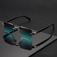 2026 Square Frameless Sunglasses Metal Fashion Sunglasses European American UV Protection