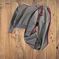 Clothing Casual Sports Suit Letter Sweater Wide Leg Pants Two Piece Set