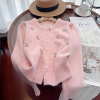 Knit Cardigan Sweet & Soft Round Neck Open Front Sweater Lightweight & Versatile Spring Outfit