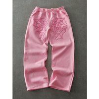 Clothing Stylish Casual Pants Loose Fit Streetwear Joggers Spring & Autumn Comfortable Polyester Trousers Black Gray Pink