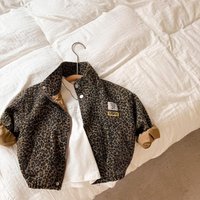 Clothing Leopard Print Jacket Spring Autumn Style Outerwear Jacket Jacket Jacket Top Style