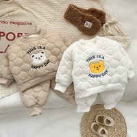 Korean set ins cute plush thick cotton jacket winter