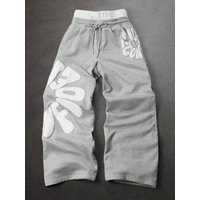 2026 Clothing Y2K Hip Hop Streetwear Pants Cross Border Rock Letter Print Casual Loose Straight Leg Sports Pants