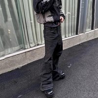 Hand Brushed Waxed Coated Jeans – Micro Flare & Drag Hem Underground Tailoring Meets Tokyo Street Silhouette