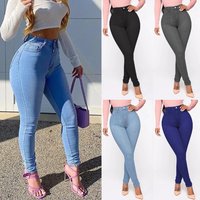  High Waisted Stretch Jeans – 4 Pocket Slim Fit Denim Pants Casual & Streetwear 