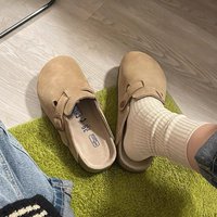 Genuine Leather Slippers Soft Soled Thick Heel Plus Slip On Autumn Winter Fashion Footwear Apricot Gray Beige