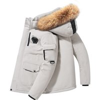 Winter Down Jacket Short Thickened Warm Fur Collar Korean Style Running Jacket