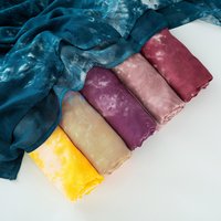 Scarves Summer Tie Dye Gradient Malaysian Indonesian Cotton Headscarf Gradient Wide Border Modal Breathable Scarf