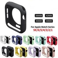 Flexible Soft TPU Protective Bumper Cover for Apple Watch 7 6 5 4 3 2 1 SE Applewatch Series 38mm 42mm 40mm 44mm 41mm 45mm Case