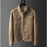 High End Light Luxury Comfortable Elastic Suede Jacket Lapel Casual Autumn Winter Jackets Fashion