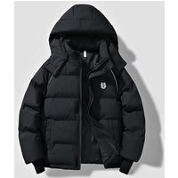 Clothing Couple Cotton Padded Winter Hooded Loose Versatile US Embroidered Solid Windproof Cold Resistant Cotton Coat