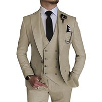 Three piece Business Suit Cross border Best selling Serge Suit Wedding Dress Grooms Best Mans Dress