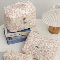 Small Orchid Large Capacity Cosmetic Bag For Women With High Value Wash Bag For Going Out, Portable Travel, Octagonal Bag, Multifunctional