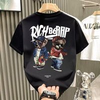 Clothing Cotton Short Sleeved T Shirt Summer Trendy Brand Printed Round Neck Ins Breathable Couple Wear Bottoming Shirt Casual Top