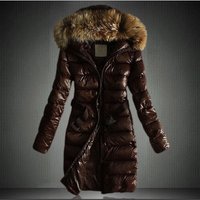 Winter Style Large Fur Collar Fashionable Slim Fit Mid length Warm Cotton Coat
