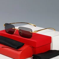 Womans designer glasses sunglasses lunette Outdoor UV Protection Goggles Classic Gold CH Letters eyewear case
