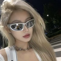 Y2K Millennium Cyberpunk Future Tech Sunglae For Women Retro European And American Motorcycle Riding Windproof