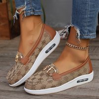 Large Single Shoes Metal Buckle Slip on Shoes
