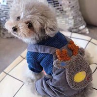Four legged dog clothes winter warm thick cotton coat Teddy Bichon Pomeranian small dog autumn winter clothes