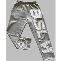 Men's Clothing Hot Selling Personality Street Hip Hop Letter Patch Sweatpants Men Fashion Casual Loose Trousers
