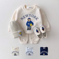 Mother & Ins Clothing Clothes Cartoon Bear Sweater Casual Pants Loose Sports Suit