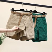 Suit shorts summer thin outer wear loose 2023 high waist slim wide leg line casual pants