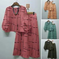 Clothing Boho floral print shirt pair wide leg pants