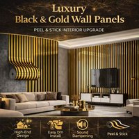 40cm*300cm Elegant & Gold Self adhesive Wall Panels – Simple Way To Elevate Your Interior Clean Modern & Effortless