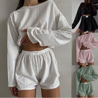 2025 Spring Summer Set Fashionable Simple Style Slim Loose Fit Top Shorts