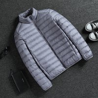 winter clothing ultra light long sleeved short cotton coat stand up collar ultra thin large jacket plus light
