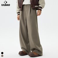 Clothing autumn winter American retro trend drape wide leg casual pants woolen trousers all match commuter pants