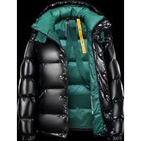 Clothing 26 Thermal Duck Down Jacket Glossy Waterproof Winter Coat Adjustable Hood Lightweight Heat Trapping Puffer