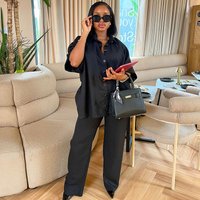 Clothing Fashion spring summer suits casual shirt wide leg trousers two piece suits temperament clothing