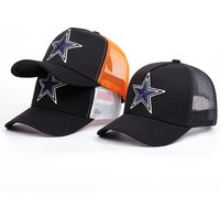 Five pointed embroidered baseball cap Outdoor sports net gauze duck cap summer shade breathable net
