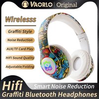 Wireless Headset Flash Light Ear Headphones Mic Bluetooth Headsets Stereo Music Game Headphone Gift