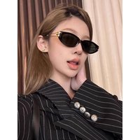 2025 New Metal Leg Cat Eye Sunglasses Women’s High-end Fashion Polarized Sunglasses Tide