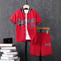 Mother & Kids Boys' Casual Outfit Set Short Sleeve T-Shirt Shorts Combo Cotton Comfortable Playwear
