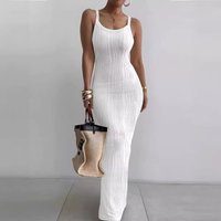 Women's Clothing Tight Dress Sleeveless Temperament Dress Long Skirt