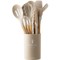 PP Handle Silicone Kitchen Utensils 12 Piece Set Non Stick Spatula Cooking Tools Kitchenware
