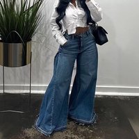 Y2K Retro Wide Leg Jeans – Oversized Flared Denim Pants Vintage Wash & Streetwear Vibes