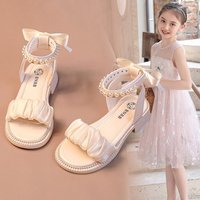 Roman Sandals 2023 Summer Fashion Shoes Small Big Pearl Little Open Toe Princess