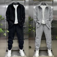Clothing Casual Spring Shirt Pants Set Comfortable Loose Fit Long Sleeve Shirt Trousers Stylish Matching Outfit